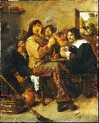 Adriaen Brouwer The Smokers Spain oil painting artist